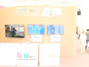TartaLife at EXPO 2015.. Flags at Biodiversity Park